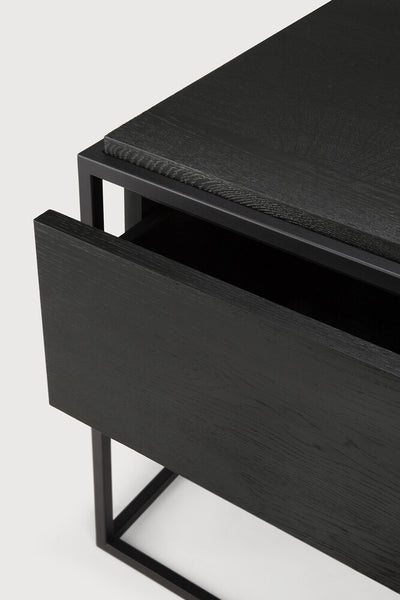 Monolit Bedside Table - Oak Black