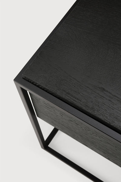 Monolit Bedside Table - Oak Black