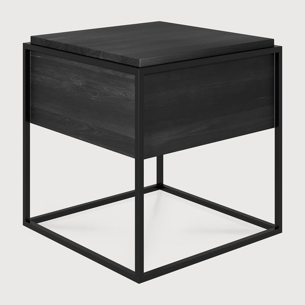 Monolit Bedside Table - Oak Black