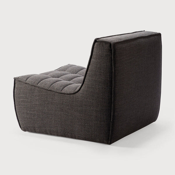 N701 1 Seat/ Armless Chair - Dark Grey Fabric