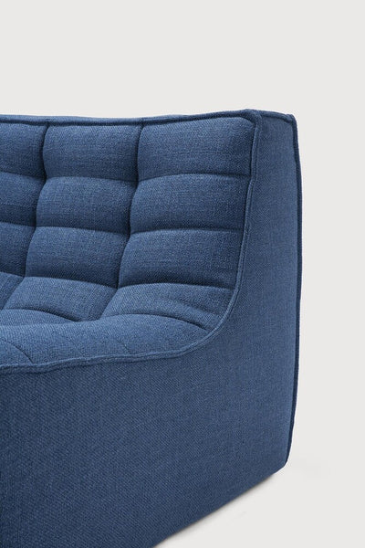 N701 1 Seat/ Armless Chair - Blue Fabric