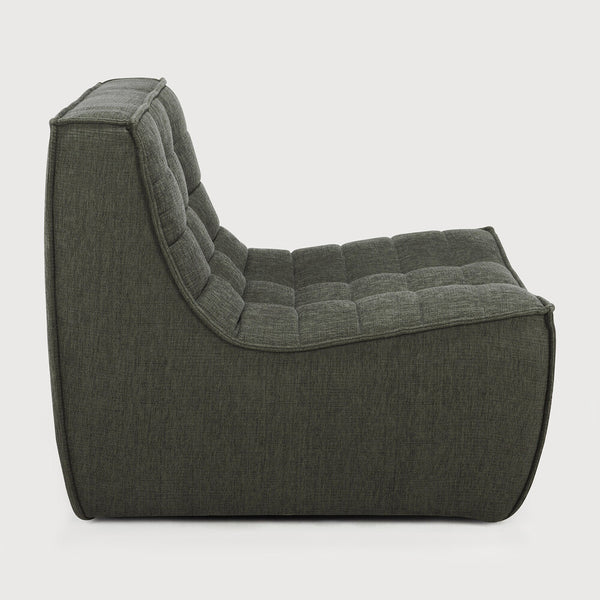 N701 1 Seat/ Armless Chair - Moss Eco Fabric