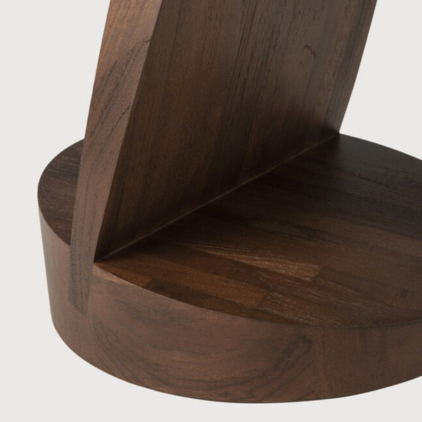 Oblic Side Table - Teak Brown