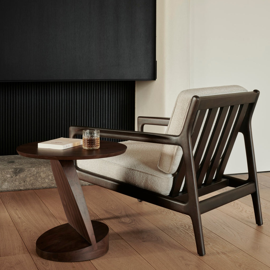 Oblic Side Table - Teak Brown