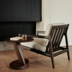 Oblic Side Table - Teak Brown