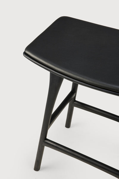 Osso Counterstool - Oak Black/ Leather