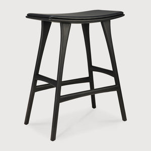 Osso Counterstool - Oak Black/ Leather