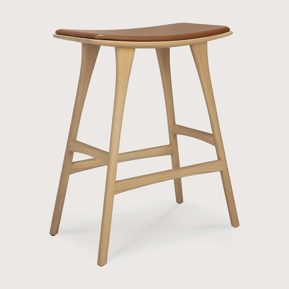 Osso Counterstool - Cognac Leather