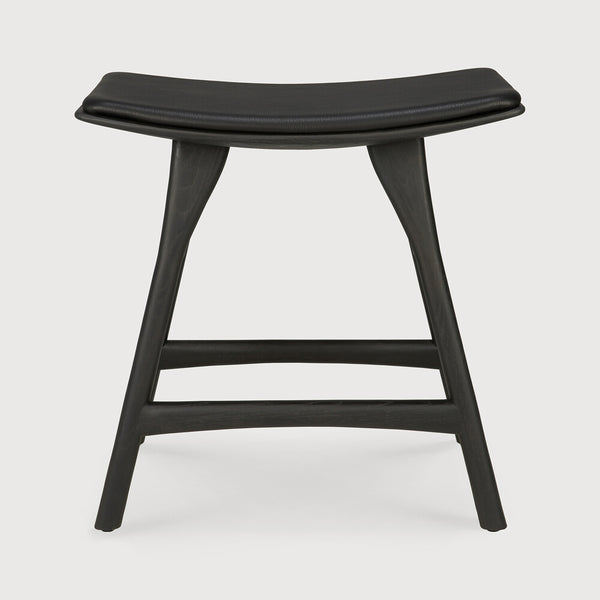 Osso Stool - Oak Black/ Leather