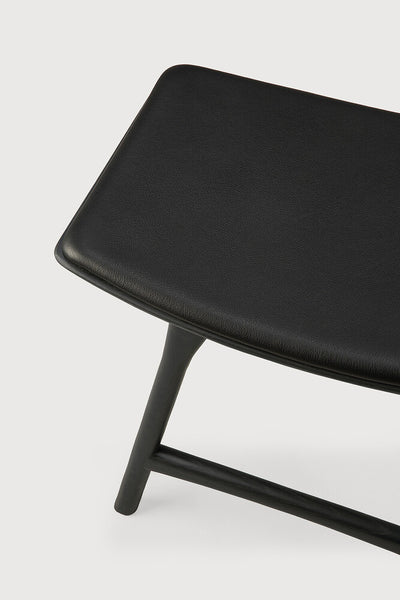 Osso Stool - Oak Black/ Leather