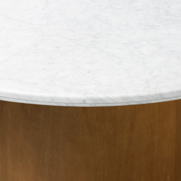 Pilar 48" Dining Table - White Marble