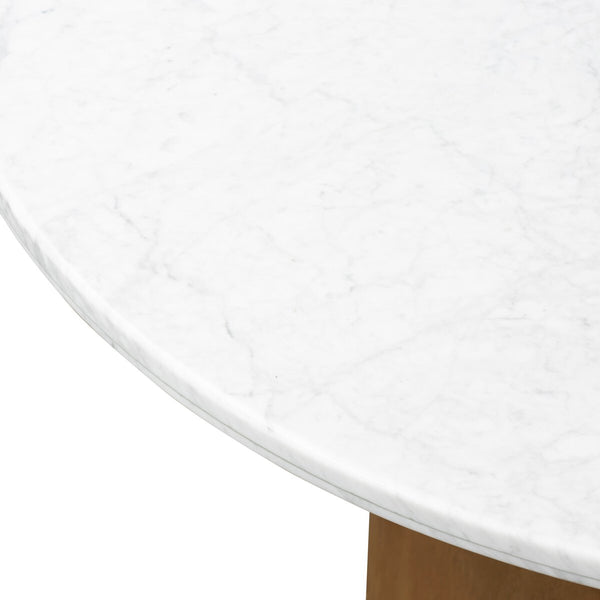 Pilar 48" Dining Table - White Marble