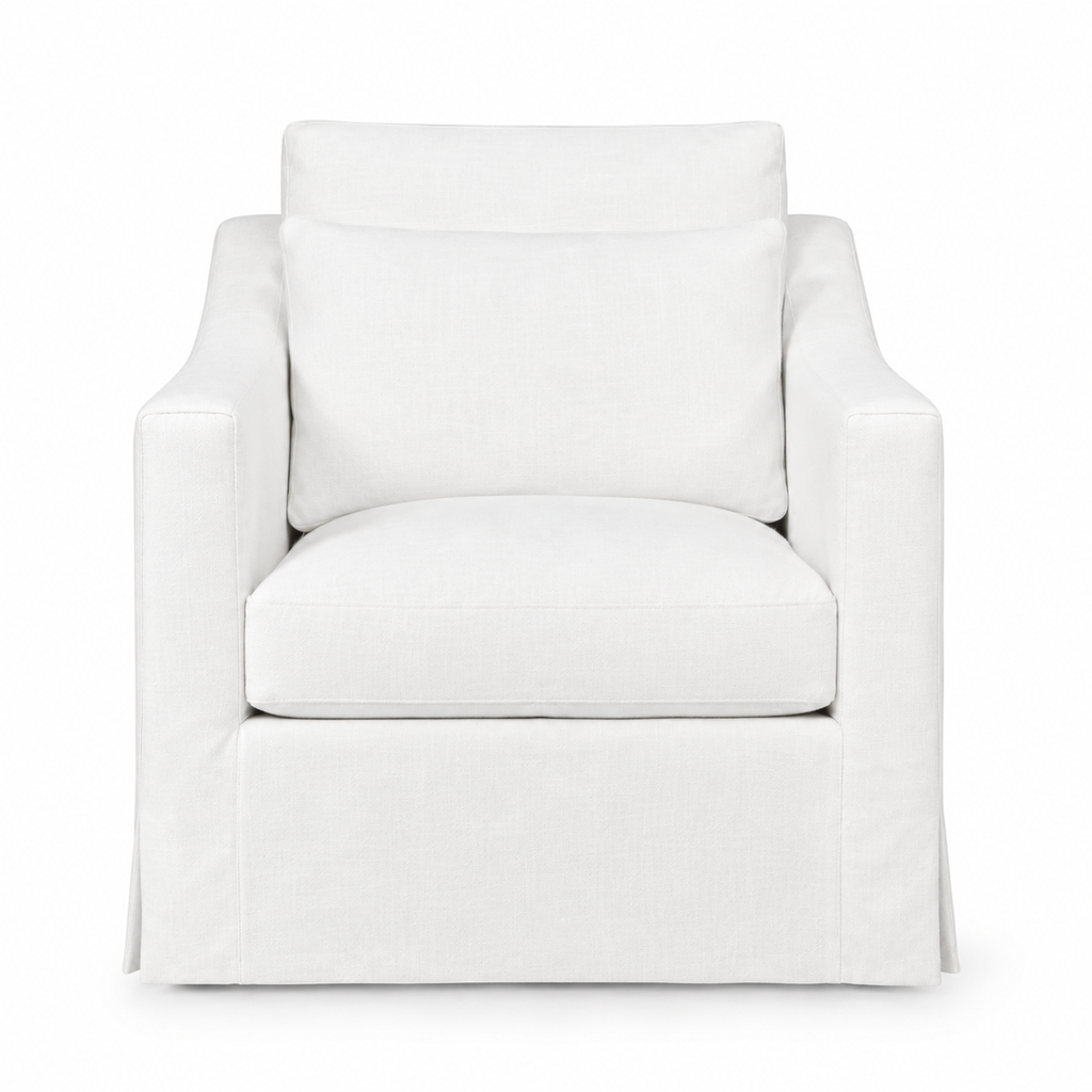 Rebecca Swivel Chair - Miles White