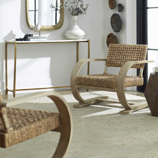 Remi Woven Accent Chair - Driftwood