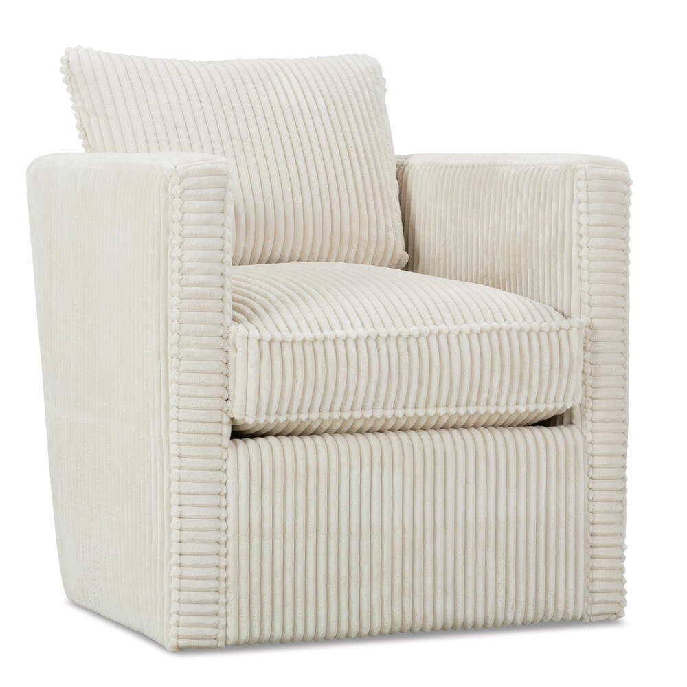 Rothko Swivel Chair - Ivory Corduroy