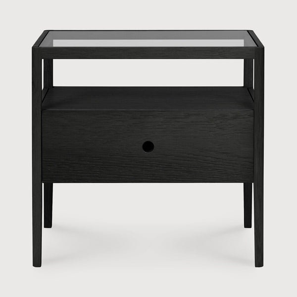 Spindle Bedside Table - Oak Black