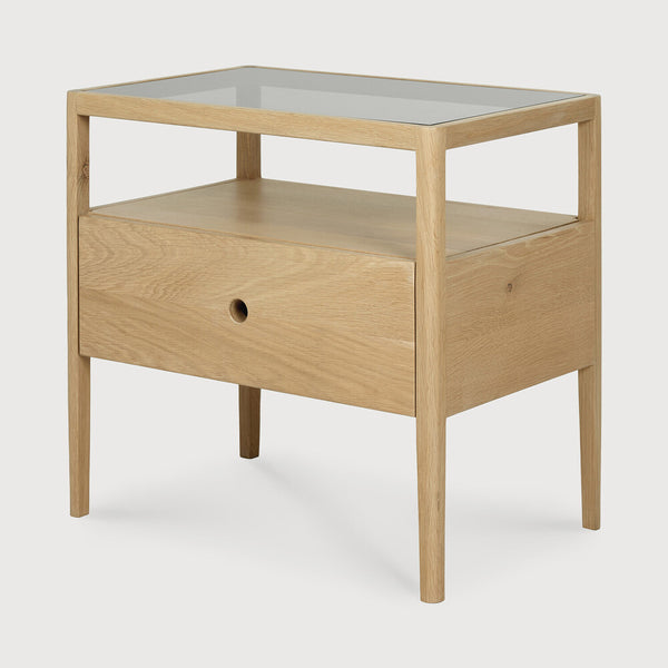 Spindle Bedside Table - Oak