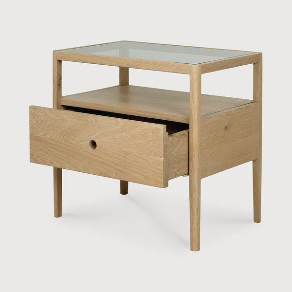 Spindle Bedside Table - Oak