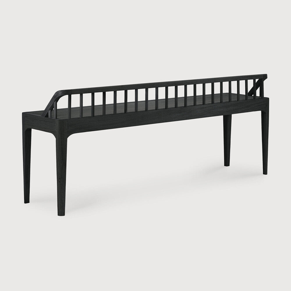 Spindle Bench - Black Oak