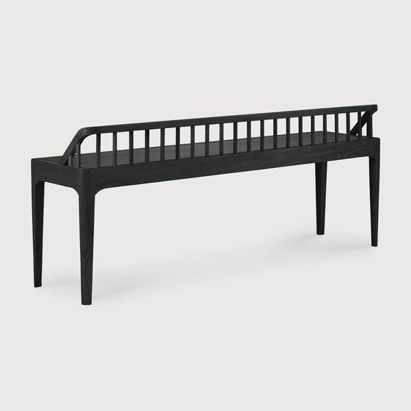 Spindle Bench - Black Oak