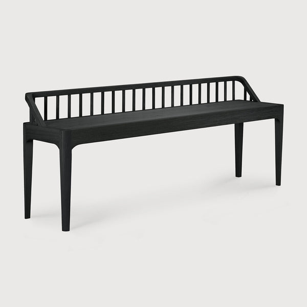 Spindle Bench - Black Oak