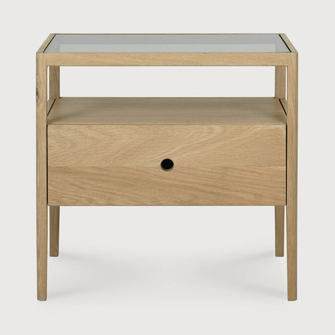 Spindle Bedside Table - Oak