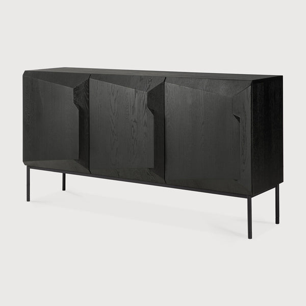 Stairs Sideboard - 3 Door - Oak Black