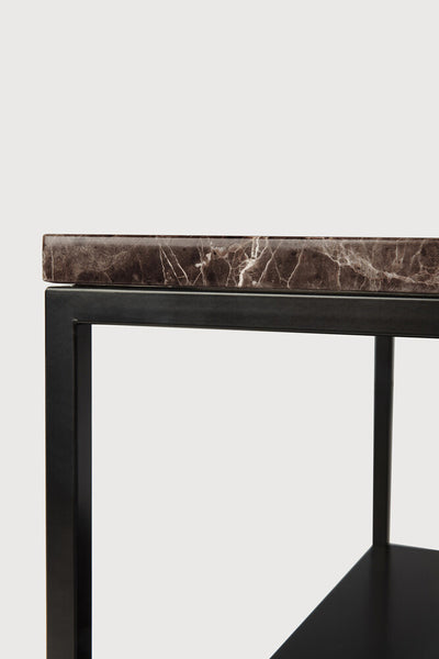 Stone Side Table - Dark Emperador