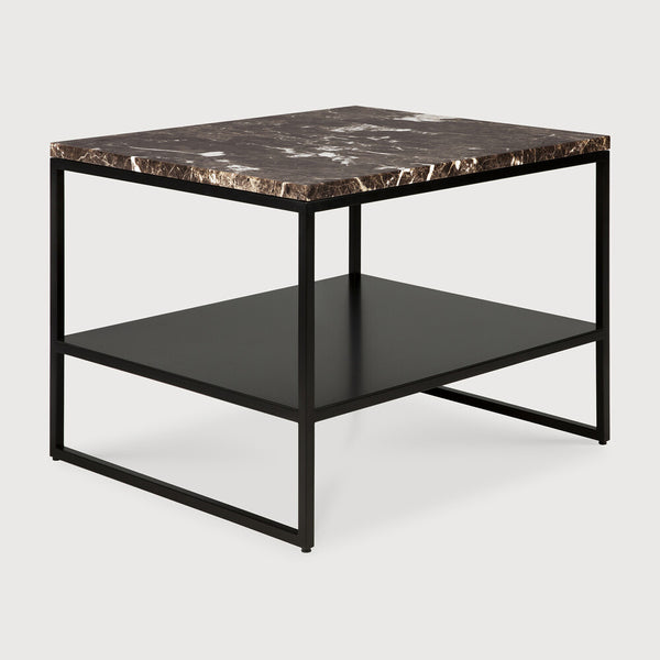 Stone Side Table - Dark Emperador