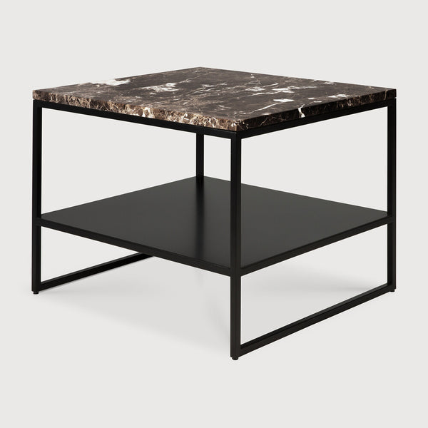 Stone Side Table - Dark Emperador