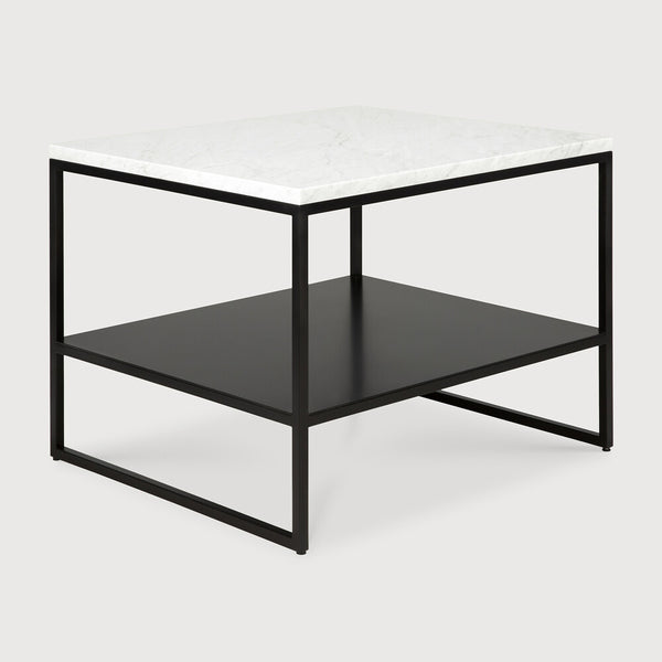 Stone Side Table - White Carrara