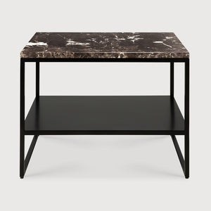 Stone Side Table - Dark Emperador