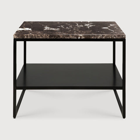 Stone Side Table - Dark Emperador