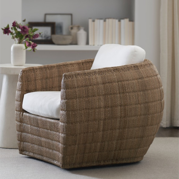 Ventura Swivel Chair w/ Ecru Upholstery