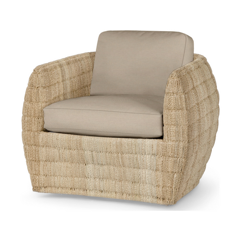 Ventura Swivel Chair w/ Ecru Upholstery