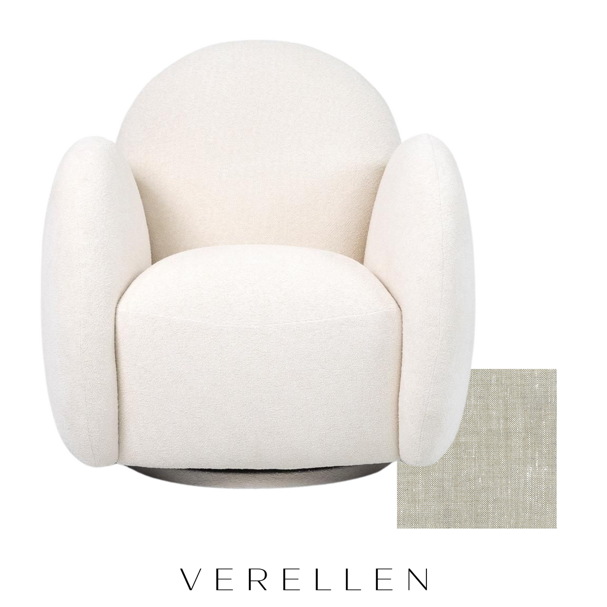 Chloe Club Swivel Glider - Eco Linen II