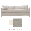 Victor Condo 86" Sofa - Cleary Flax/ Whitewash