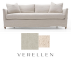 Victor Condo 86" Sofa - Shelter Performance Flax/Wheaton Linen