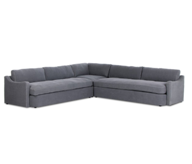 Amelia 3 PC Sectional - Broadway Denim