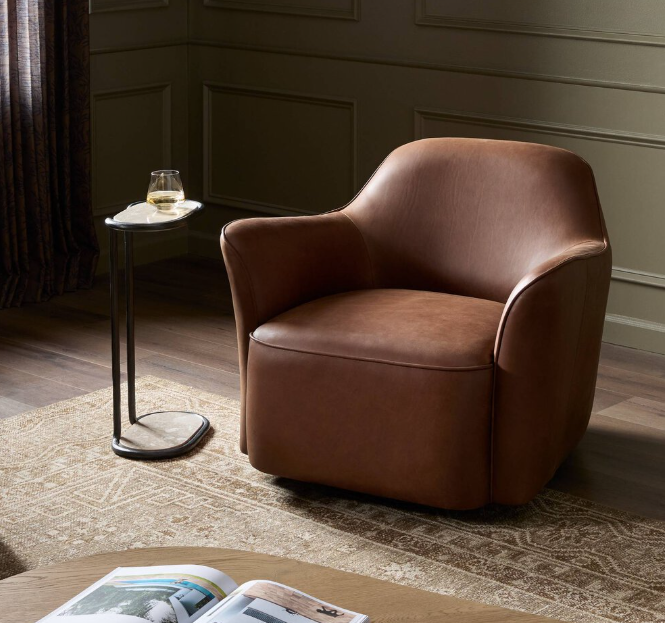 Bella Swivel Chair - Dulane Mahogany