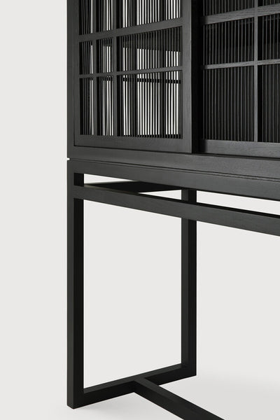 Burung Cupboard - Black - 2 Sliding Doors