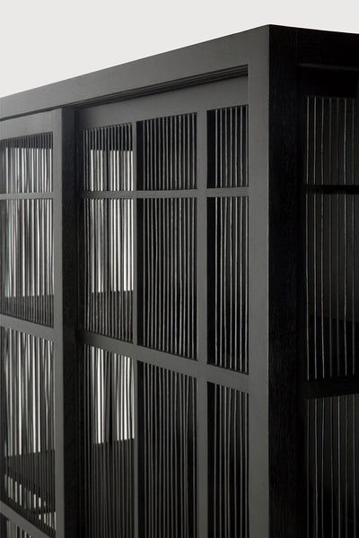 Burung Cupboard - Black - 2 Sliding Doors