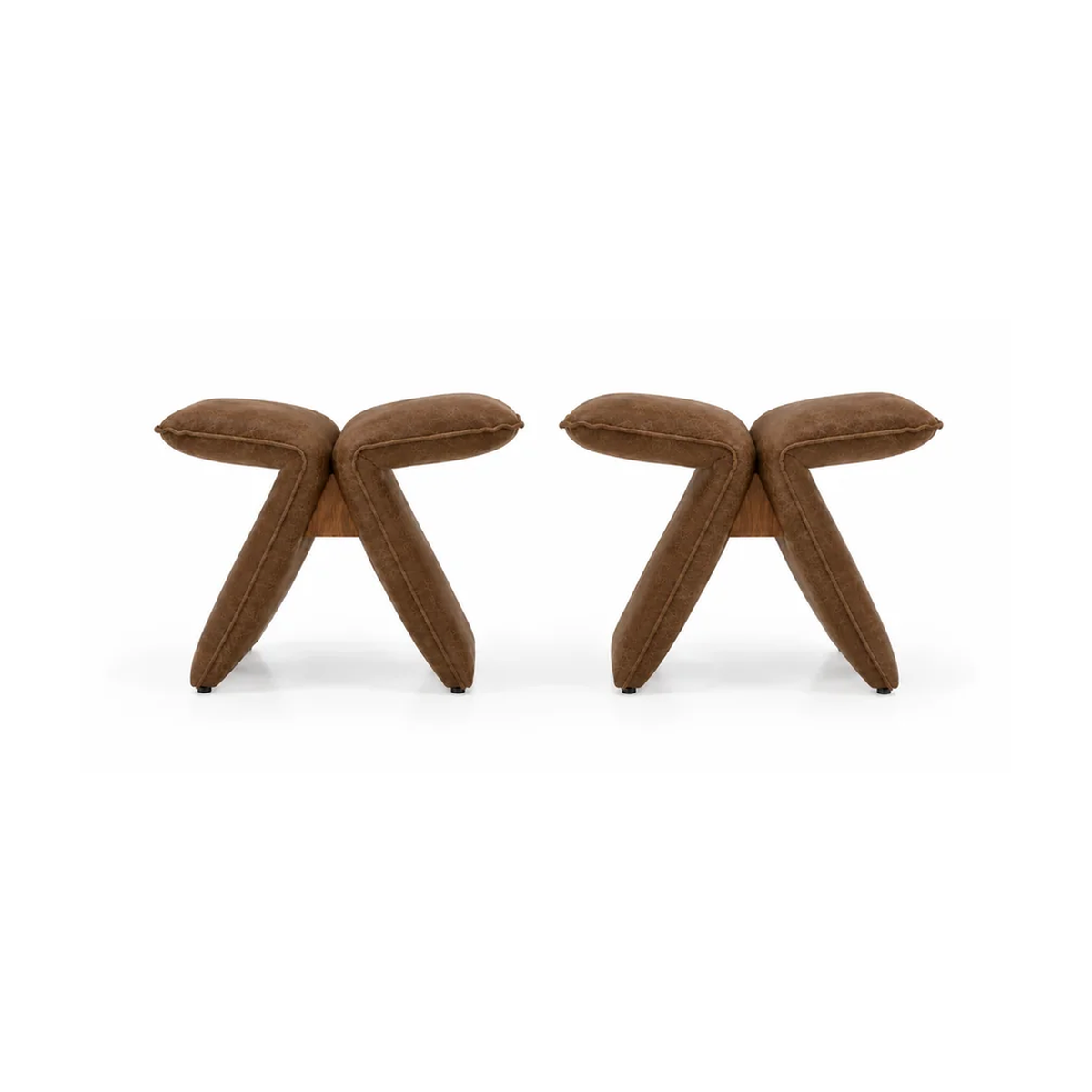 Butterfly Stool - Wild West Boot Straps Leather