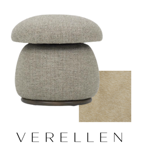 Button Swivel Stool - Cashmere Fawn