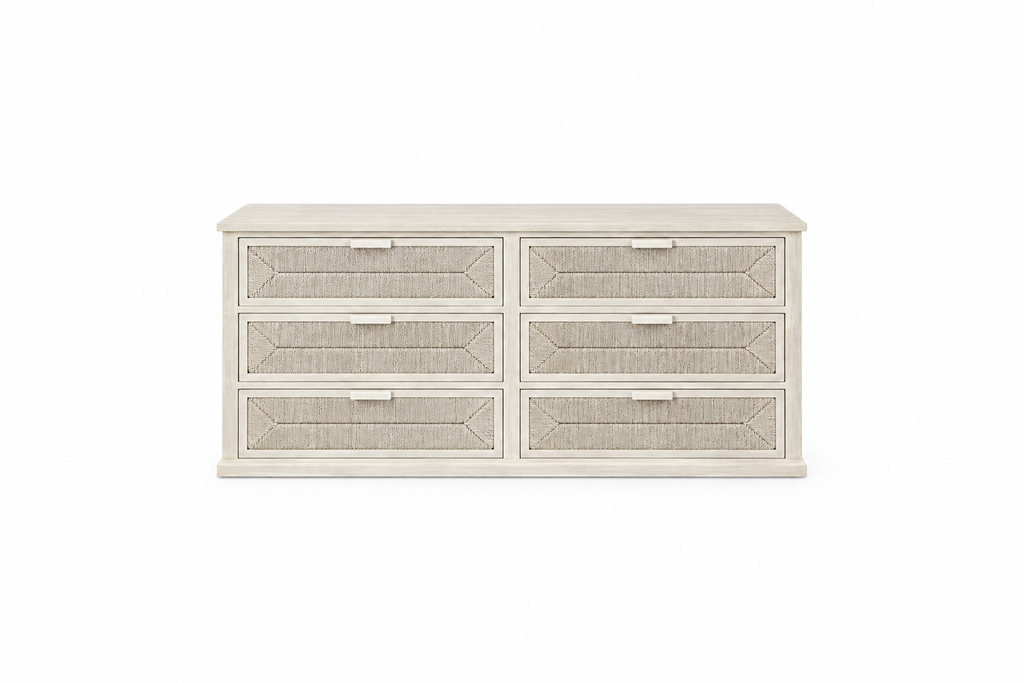 Santa Barbara 6 Drawer Dresser - White Wash