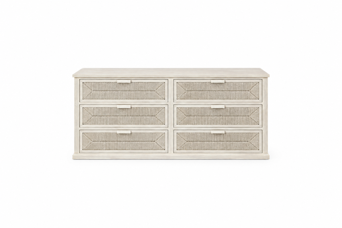 Santa Barbara 6 Drawer Dresser - White Wash