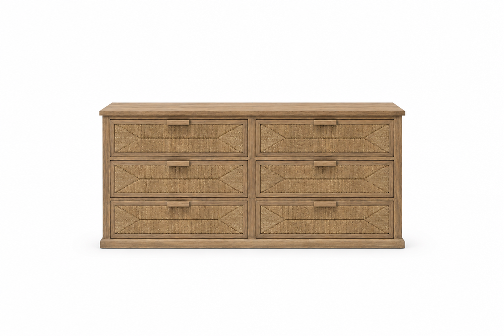 Santa Barbara 6 Drawer Dresser - Natural