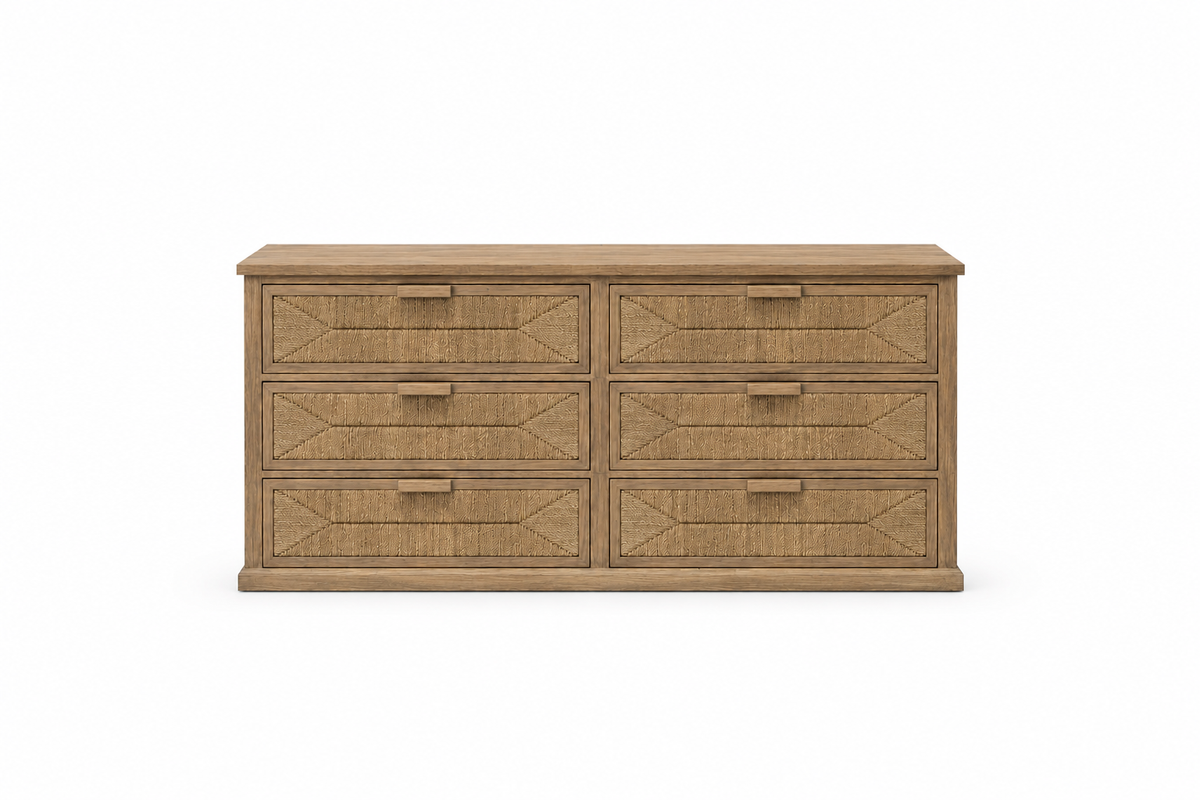 Santa Barbara 6 Drawer Dresser - Natural