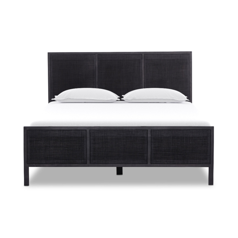 Melbourne Bed - Black Wash