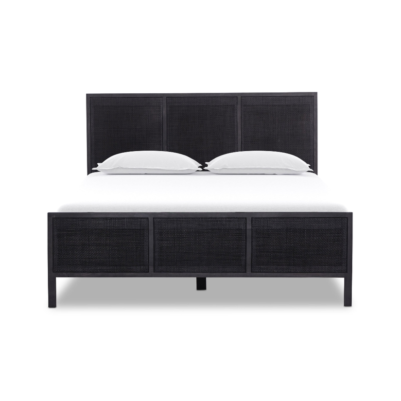 Melbourne Bed - Black Wash